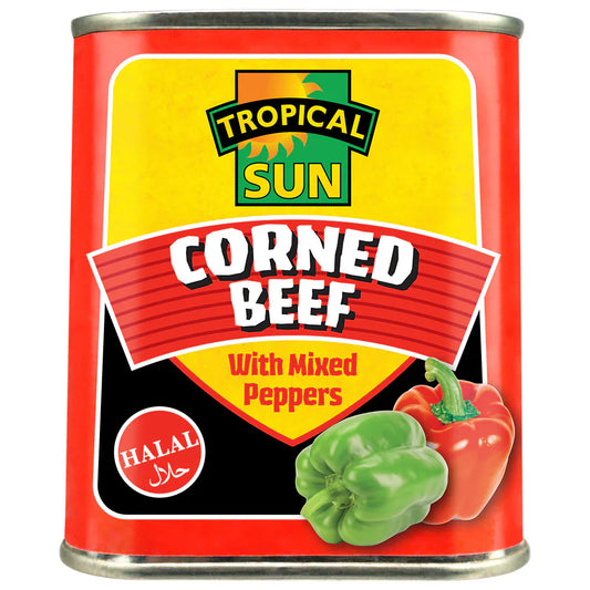 Tropical Sun Corned Beef with Peppers Halal 340g